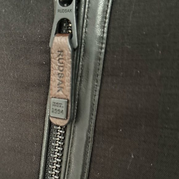 Rudsak FITTED leather PARKA jacket trench l - Picture 10 of 12